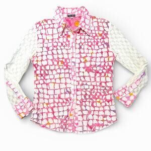 Marc Baxis Vintage Pink Long Sleeve Button Shirt Small